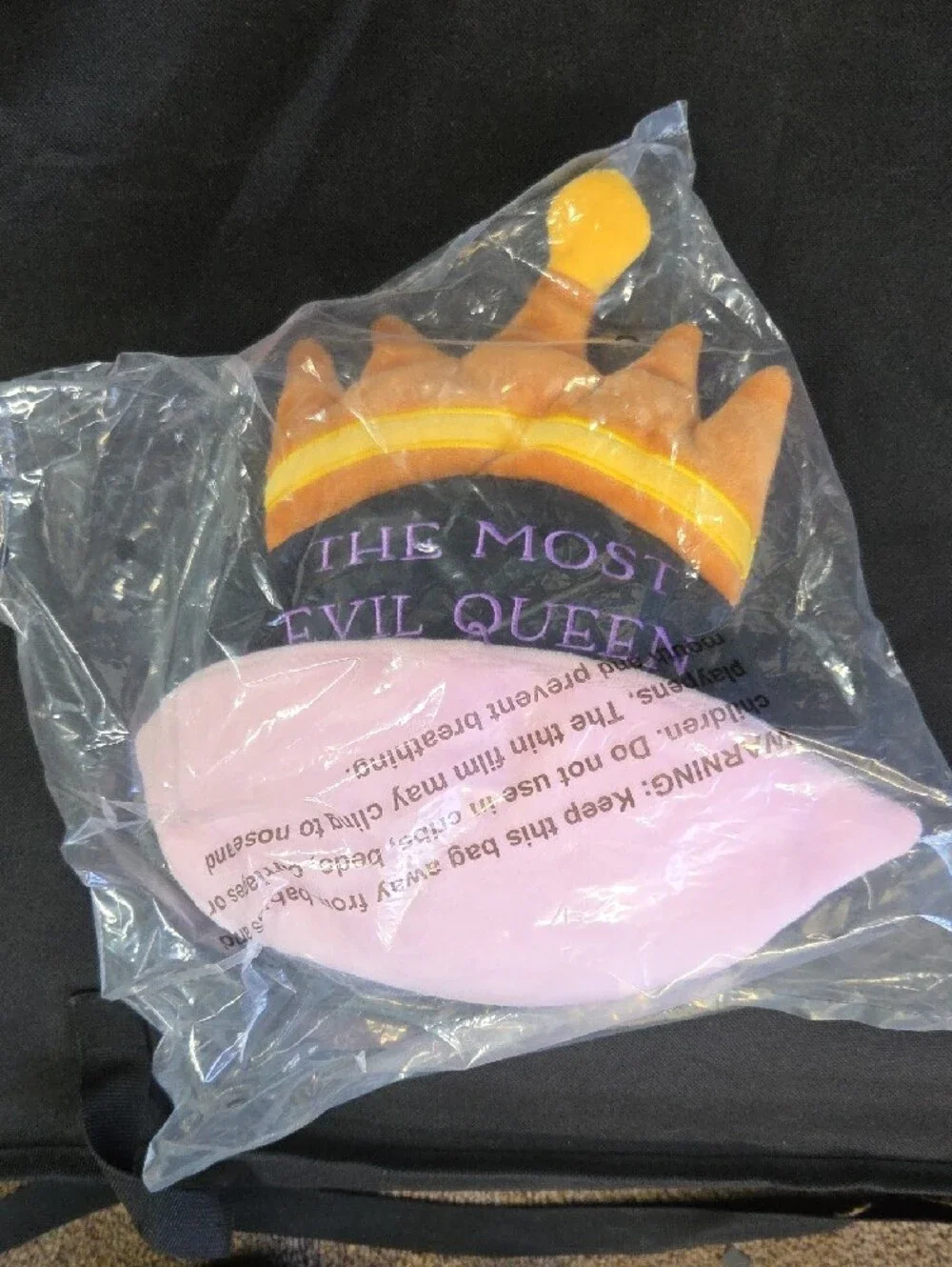 Disney Queen Face Plush Pillow - Cream, Pink, Gold